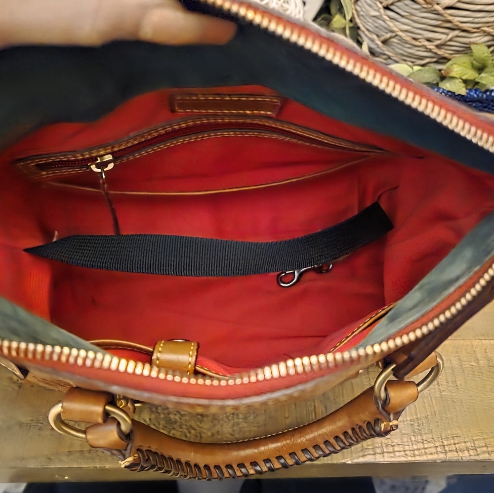 Dooney & Bourke Tan Leather Satchel - Picture 4 of 4